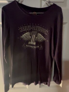 Harley-Davidson Deep Purple Studded Graphic Tee